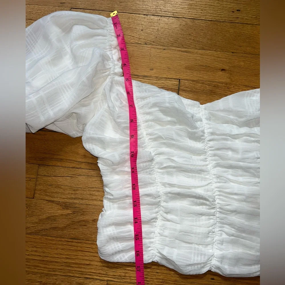 Astr white ruched